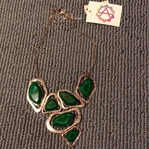Green and gold necklace. New never worn